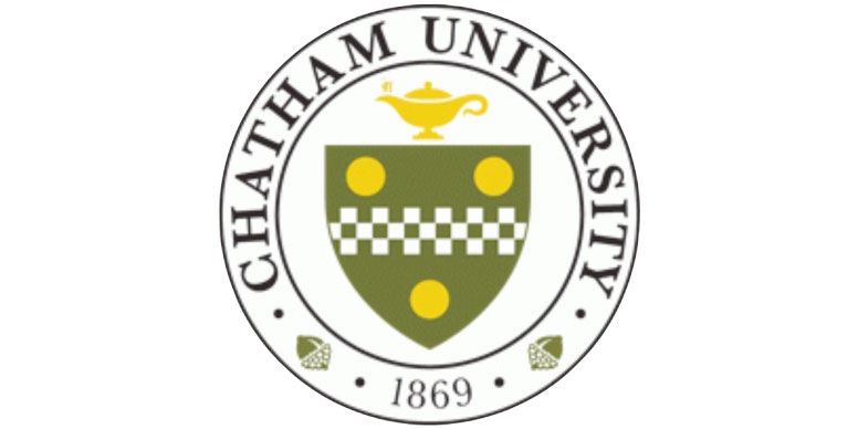 Chatham University logo - green and yellow university seal