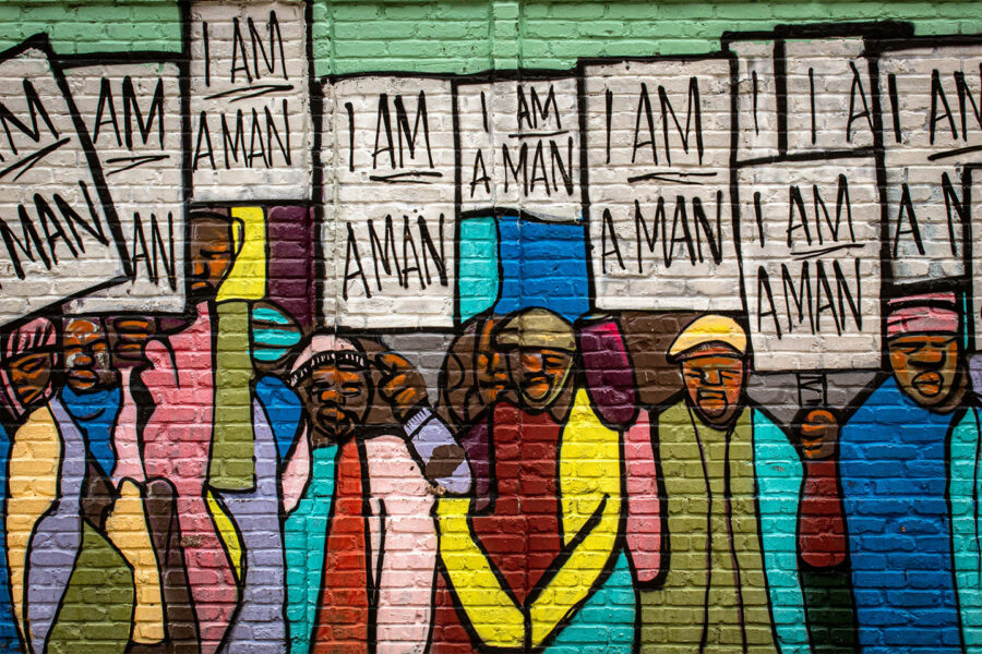 i am a man mural in memphis, tn