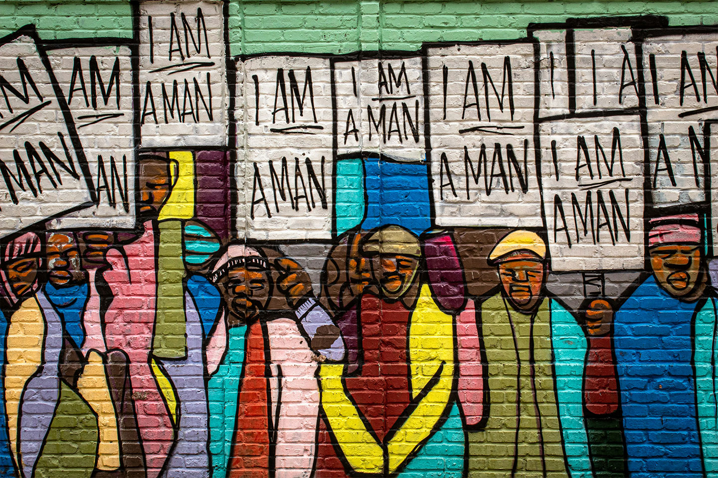 i am a man mural in memphis, tn